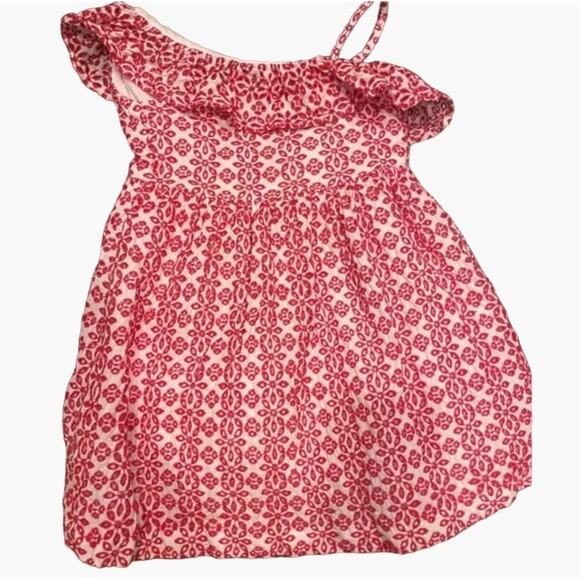 Janie and Jack Eyelet One Shoulder Dress Girls Size 3 Embroidered Eyelet Design - Picture 6 of 8